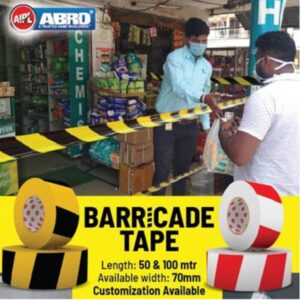 Social Distancing Barricade Tape